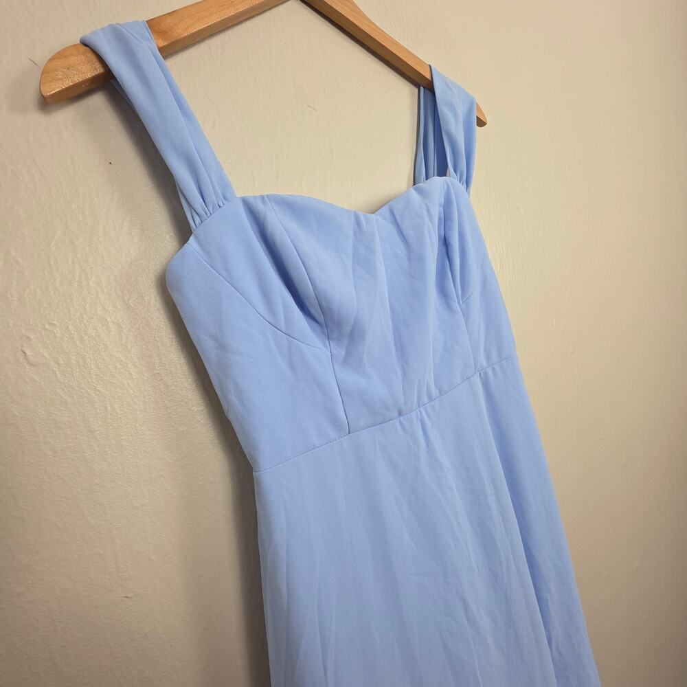 NWT Lulus Magical Magnetism Light Blue Off The Shoulder Maxi Dress Small - Picture 8 of 12